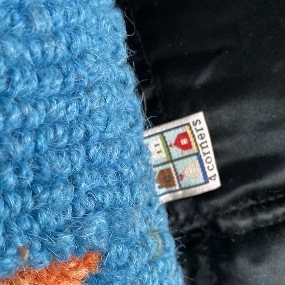 Wool Velvet Handmade Vintage Cat Pillow - Picture 6 of 12